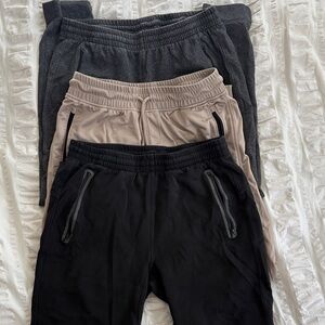 3-Pack! Men’s Medium Comfortable Jogger Pants - Black, Gray, Tan